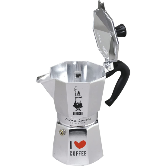 Кафеварка Bialetti "I Love Coffee" Moka Express, SILVER