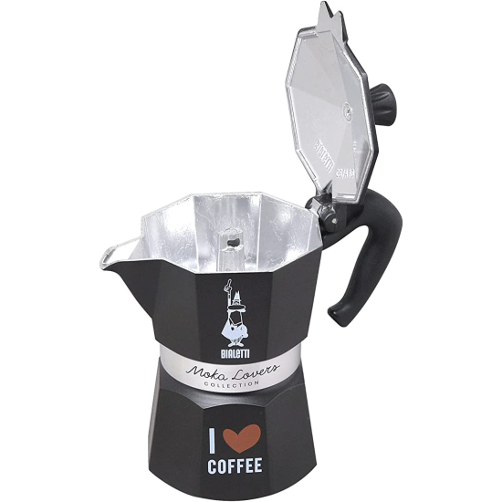 Кафеварка Bialetti "I Love Coffee" Moka Express, BLACK