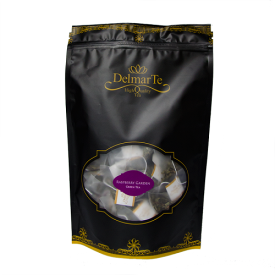 DelmarTe Premium - Raspberry Garden, зелен и горски чай на сашета 50бр