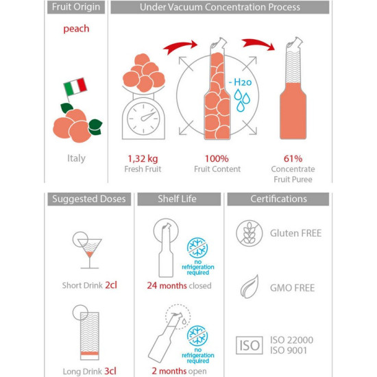 Mixer Пюре Праскова 1L Summer Fruit Purees Peach