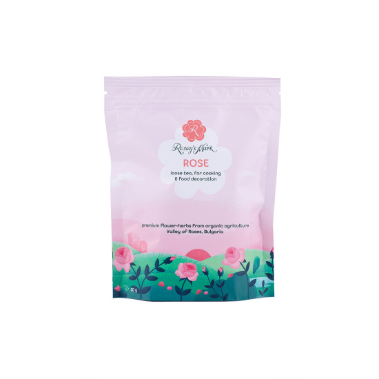 Rosey's Mark Роза насипен чай, за готвене и декорация на храна 30 гр
