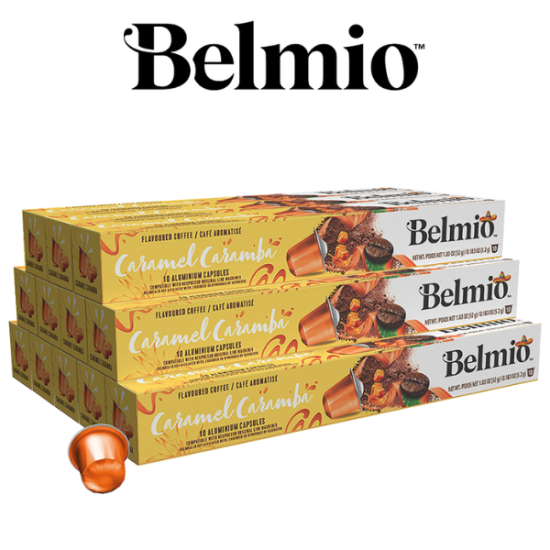 Belmio ПРОМО ПАКЕТ Caramel Caramba 120 бр. Nespresso съвместими капсули с вкус на Карамел