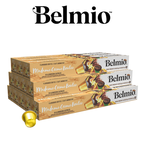 Belmio ПРОМО ПАКЕТ Madame Créme Brulée 120 бр. Nespresso съвместими капсули с вкус на Крем Брюле