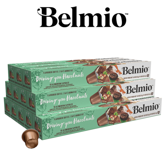 Belmio ПРОМО ПАКЕТ Driving You Hazelnuts 120 бр. Nespresso съвместими капсули с вкус на Лешник