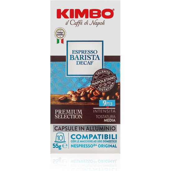 Kimbo Espresso Barista Decaf 10бр алуминиеви капсули за Nespresso кафемашина
