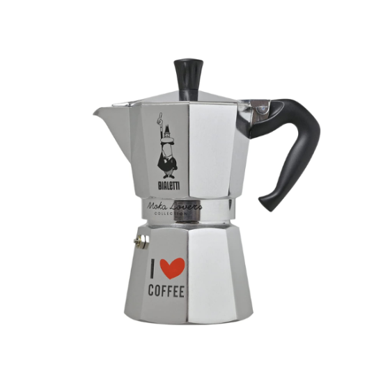 Кафеварка Bialetti "I Love Coffee" Moka Express, SILVER