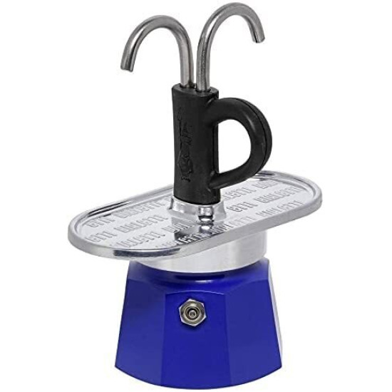 Сет кафеварка Bialetti Mini "R" KANDINSKY за 2 кафета и 2 бр. чаши, син