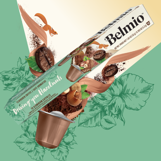 Belmio Driving You Hazelnuts 10 бр. Nespresso съвместими капсули с вкус на Лешник