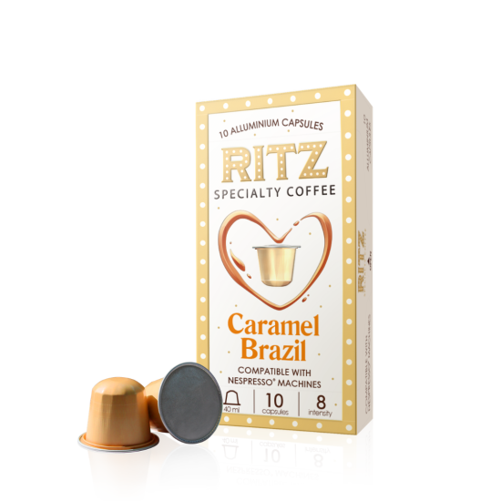 Ritz Спешълти кафе Бразилия с вкус на карамел 10бр Nespresso съвместими капсули