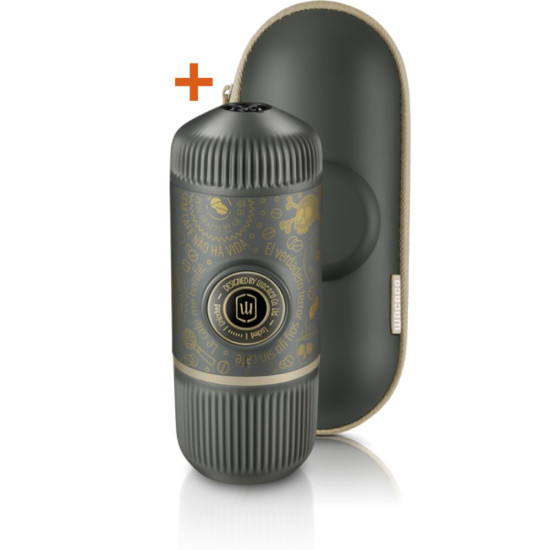 Wacaco® Nanopresso DARK SOULS GREY+ калъф – Преносима машина за еспресо