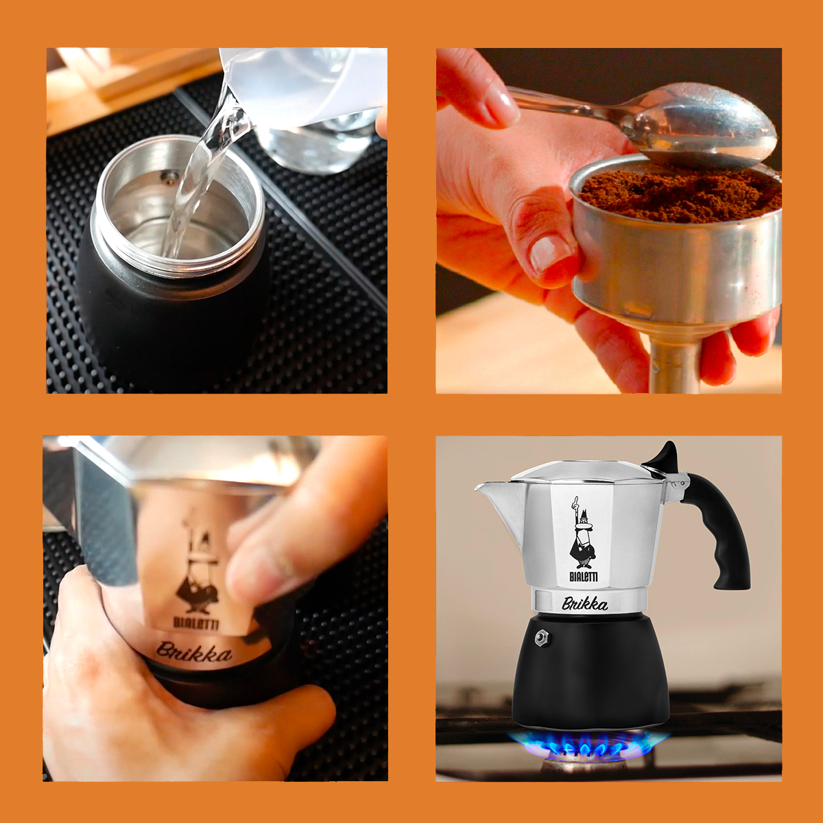 Кафеварка Bialetti Brikka R, Сребрист/Черен, 2ч