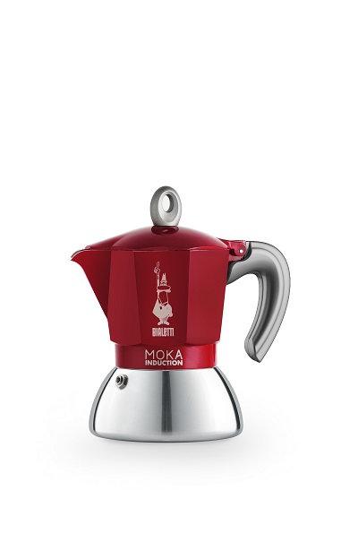 Bialetti Кафеварка Moka Induction 4 чаши червена