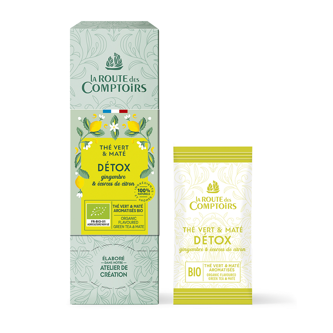 Comptoirs Richard Здравословен Био Зелен чай - Мате Детокс - 24 бр. | Comptoirs Richard | Чай |