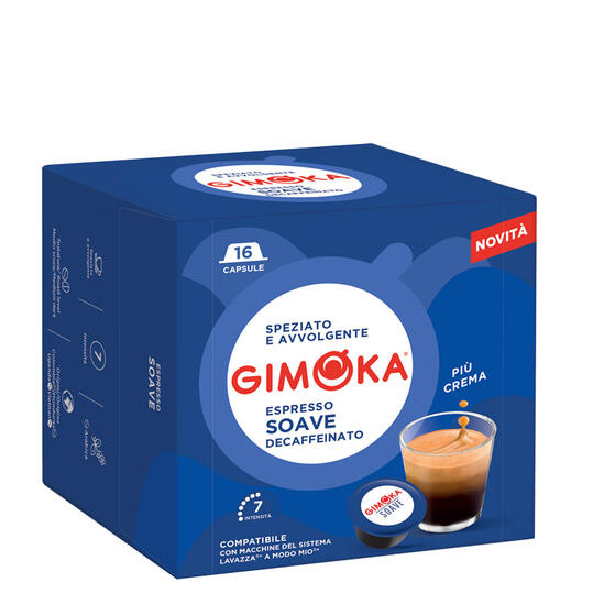 GIMOKA Soave Decaffeinato – капсули "A Modo Mio“ 16 бр. | Lavazza A Modo Mio | Кафе капсули |