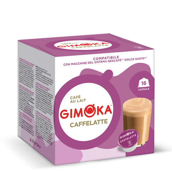 GIMOKA Caffelatte – капсули "Dolce Gusto" 16 бр. | Nescafe Dolce Gusto съвместими | Кафе капсули |
