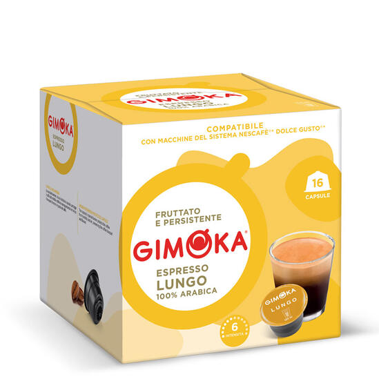 GIMOKA Lungo – капсули Dolce Gusto 16 бр. | Nescafe Dolce Gusto съвместими | Кафе капсули |