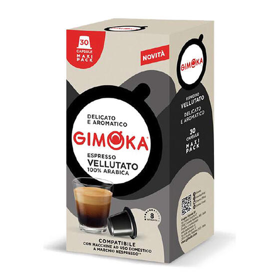 GIMOKA Vellutato 100% Arabica – капсули Nespresso 30 бр. | Nespresso съвместими | Кафе капсули |