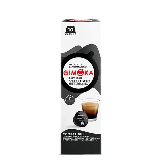 GIMOKA Vellutato 100% Arabica – капсули "Caffitaly" 10 бр. | Cafissimo съвместими | Кафе капсули |