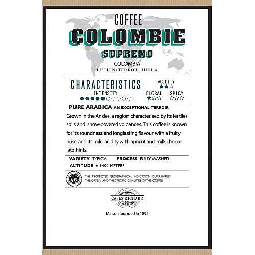 Cafés Richard Colombie Supremo кафе на зърна 250 гр. | Кафе на зърна | Кафе |