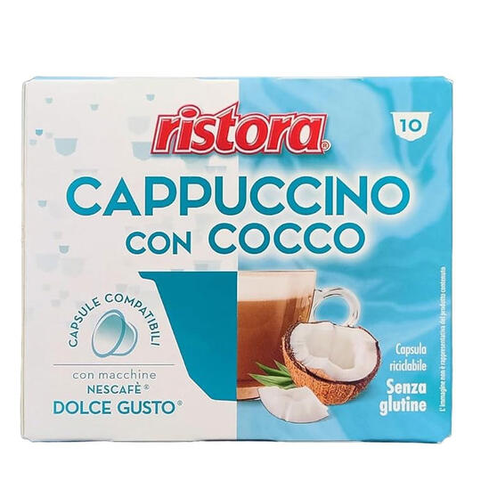 RISTORA Cappuccino Con Cocco – капсули Dolce Gusto 10 бр. | Nescafe Dolce Gusto съвместими | Кафе капсули |