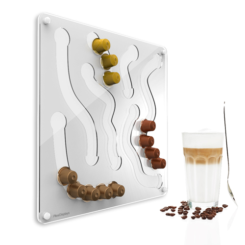Стенен забавен диспенсер за Nespresso капсули - прозрачен
