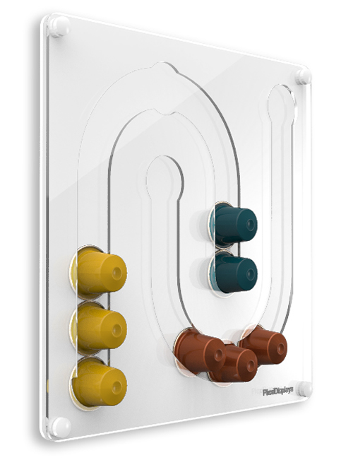 Стенен мини диспенсер Juhu за Nespresso капсули - бял