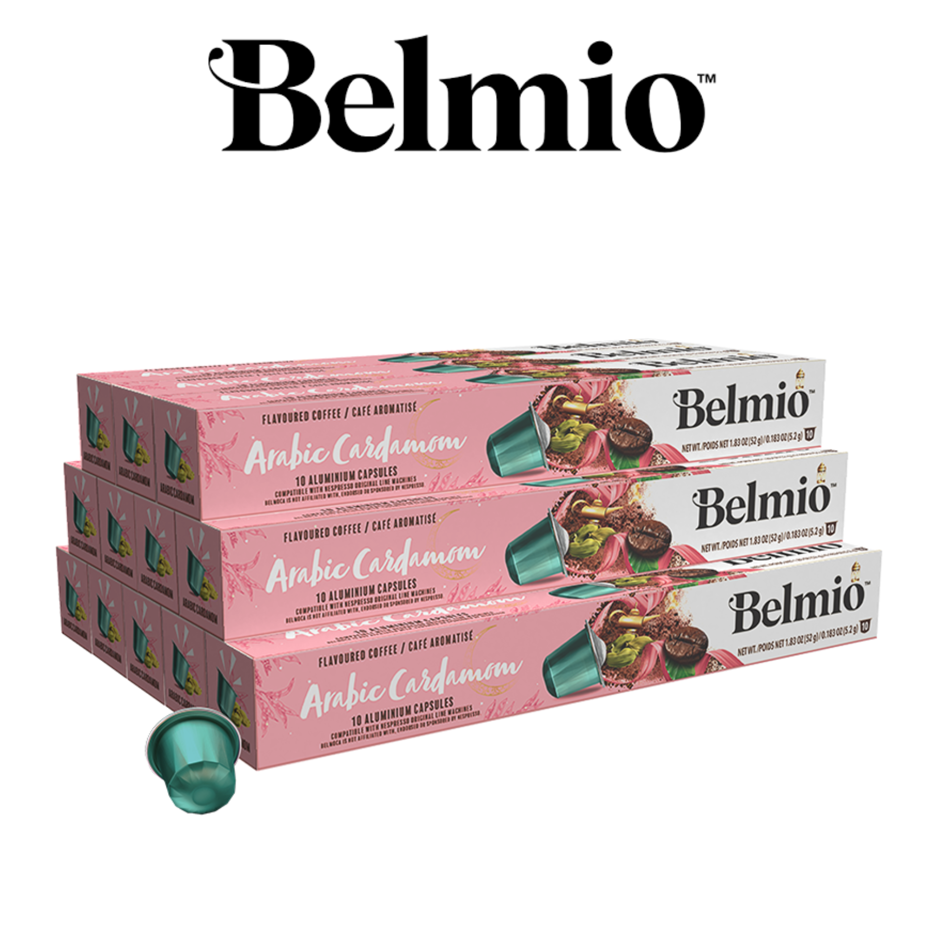 Belmio ПРОМО ПАКЕТ Cardamom 120 бр. Nespresso съвместими капсули с вкус на Кардамон | Nespresso съвместими | Кафе капсули |