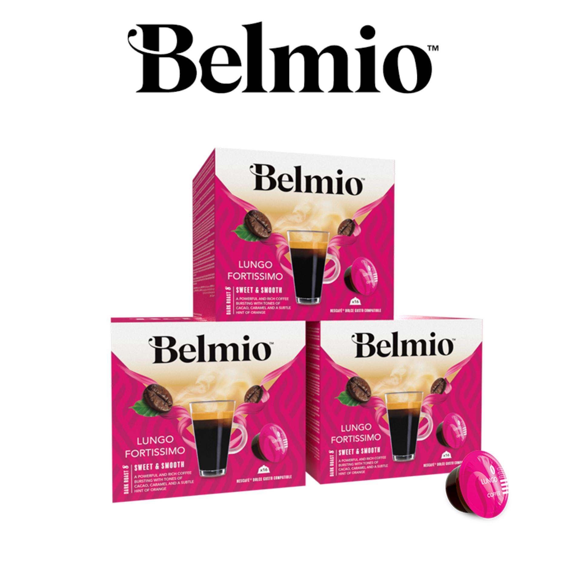 Belmio ПРОМО ПАКЕТ Lungo Fortissimo 48 бр. капсули- Dolce Gusto съвместими | Nescafe Dolce Gusto съвместими | Кафе капсули |