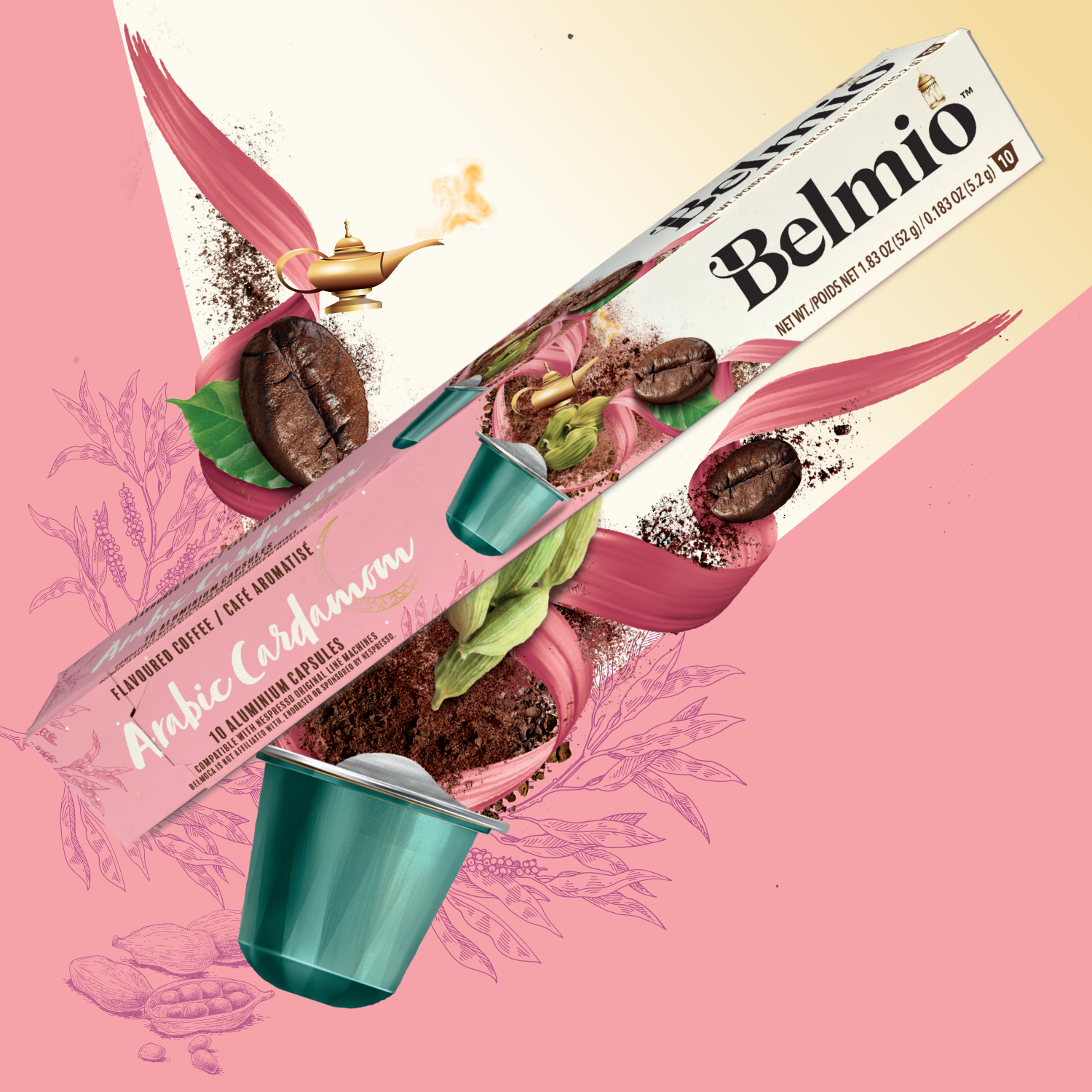 Belmio Cardamom 10 бр. Nespresso съвместими капсули с вкус на Кардамон | Nespresso съвместими | Кафе капсули |