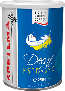 Spetema Decaf 250 гр. мляно безкофеиново кафе в метална кутия | Мляно кафе | Кафе |