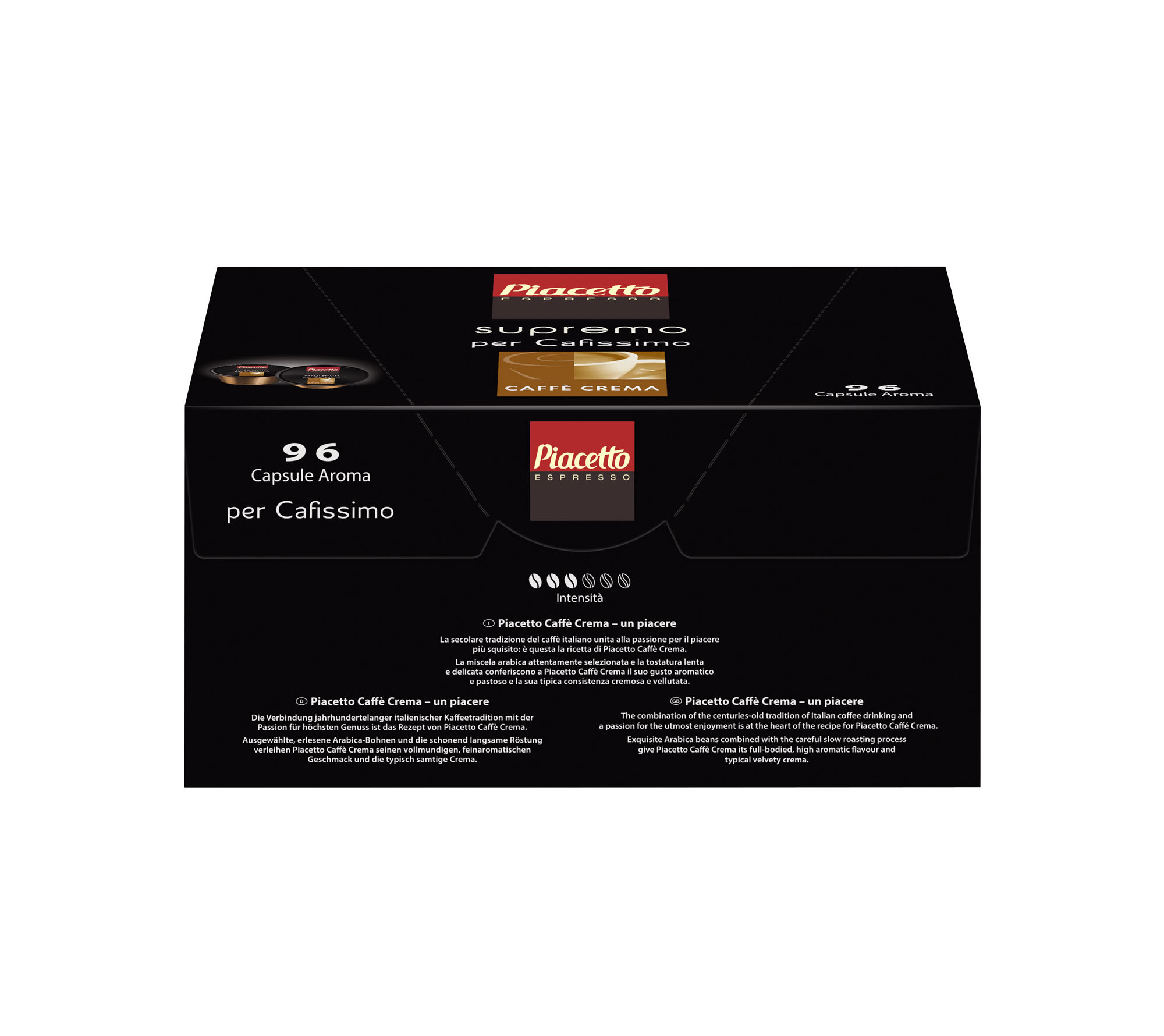 Piacetto Supremo Caffè Crema 96 бр капсули Tchibo Cafissimo съвместими